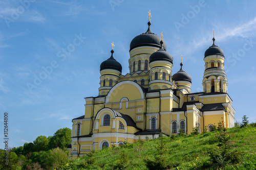 Majestic view on the Hincu Monastery in Republic of Moldova