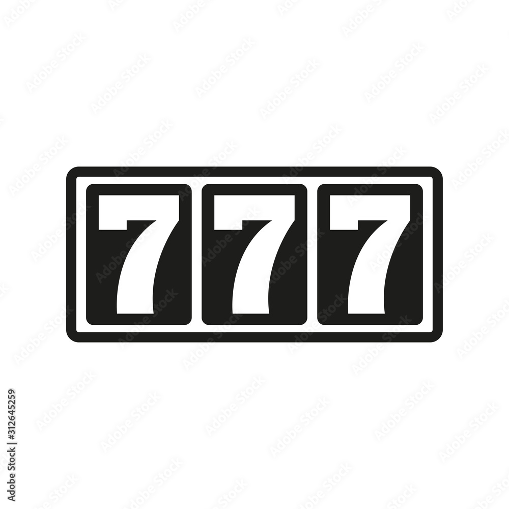 777 jackpot icon. Simple vector illustration 777 jackpot icon. Simple vector illustration