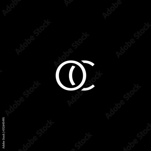 Creative unique minimal OC initial based letter icon logo