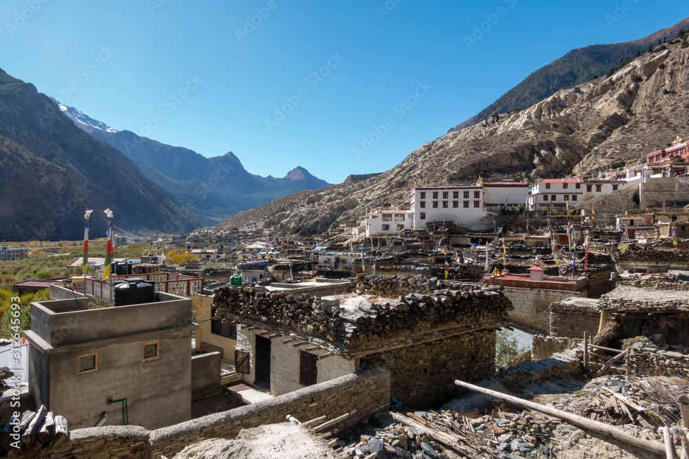 Small Town of Marpha in Nepal