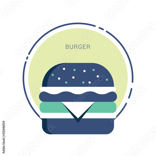 Burger icon vector. Burger logo for web design. Hamburger symbol illustration.
