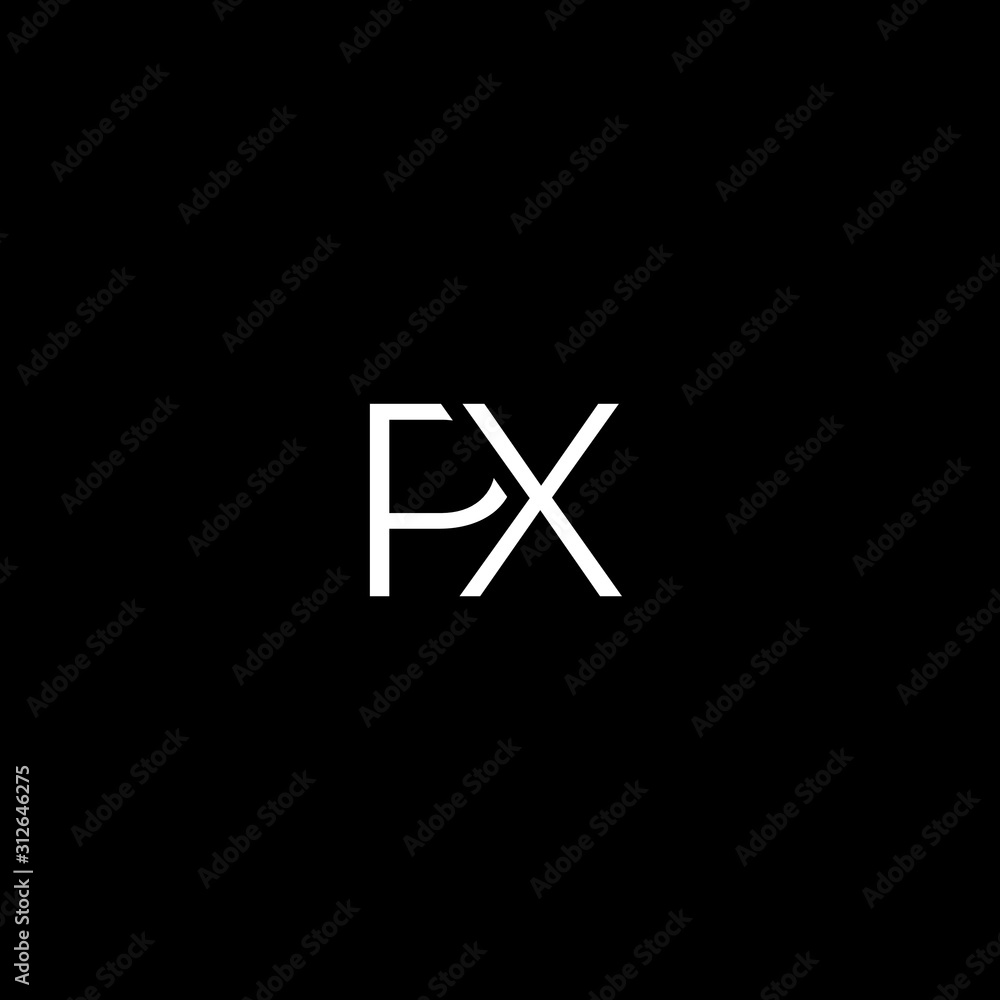 Modern unique minimal creative PX initial based letter icon logo Modern unique minimal creative PX initial based letter icon logo