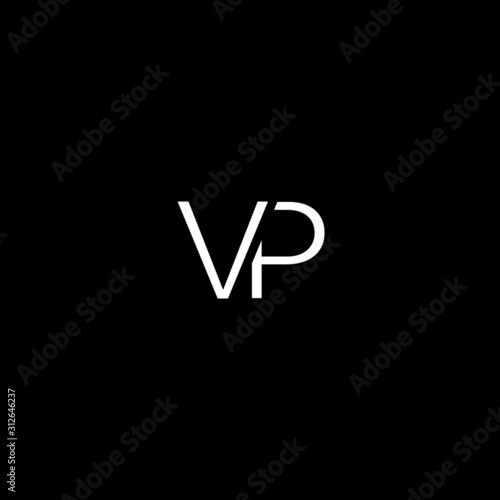 Free Download Modern unique minimal creative VP initial based letter icon logo - GFXLoad