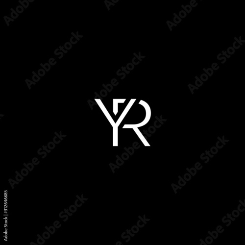 Modern unique minimal creative YR initial based letter icon logo