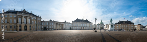 Amalienborg palace in Copenhagen, Denmark.