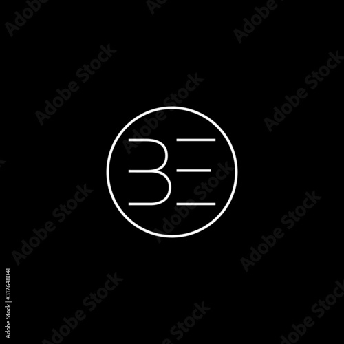 Unique minimal creative BE initial based letter icon logo