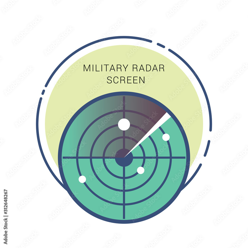 Military radar screen Military radar screen