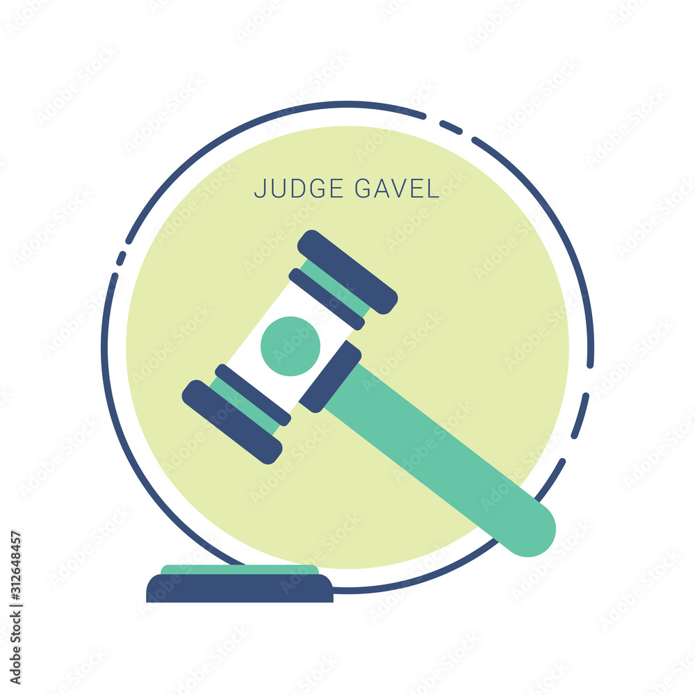 Judge gavel icon. Flat illustration of judge gavel vector icon Judge gavel icon. Flat illustration of judge gavel vector icon