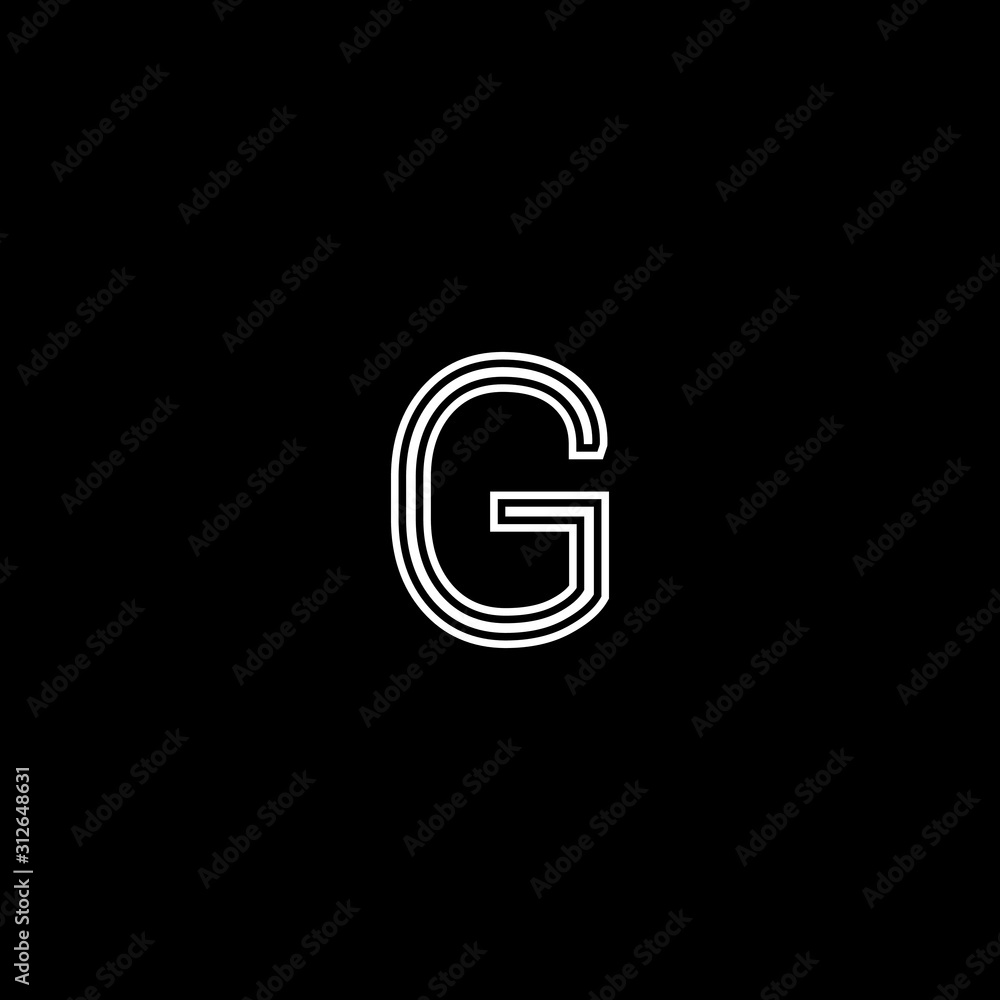 Creative minimal trendy G initial based letter icon logo Creative minimal trendy G initial based letter icon logo