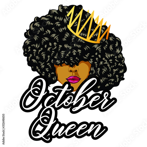 October Queen design - VECTOR