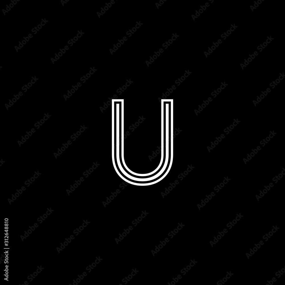 Creative minimal trendy U initial based letter icon logo Creative minimal trendy U initial based letter icon logo