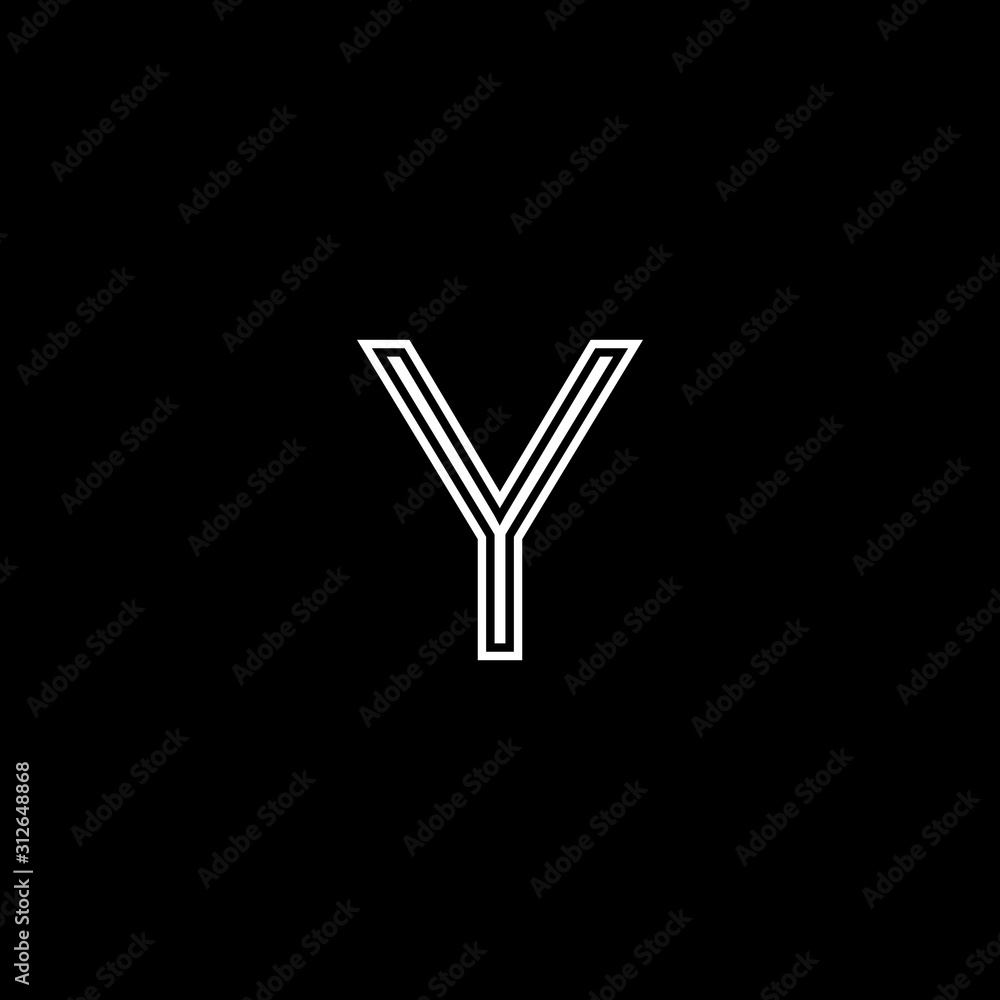 Creative minimal trendy Y initial based letter icon logo Creative minimal trendy Y initial based letter icon logo