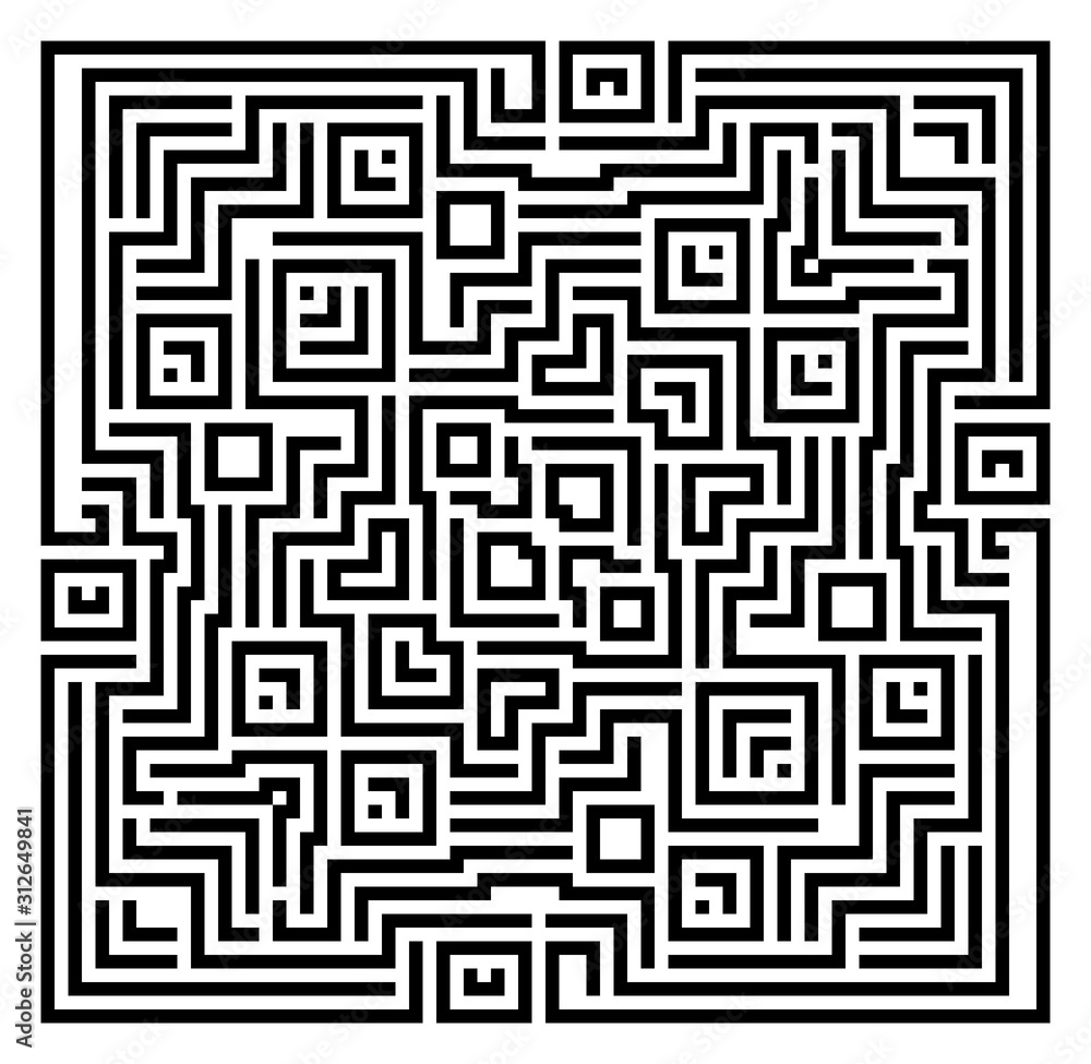 Texture of labyrinth on a white background