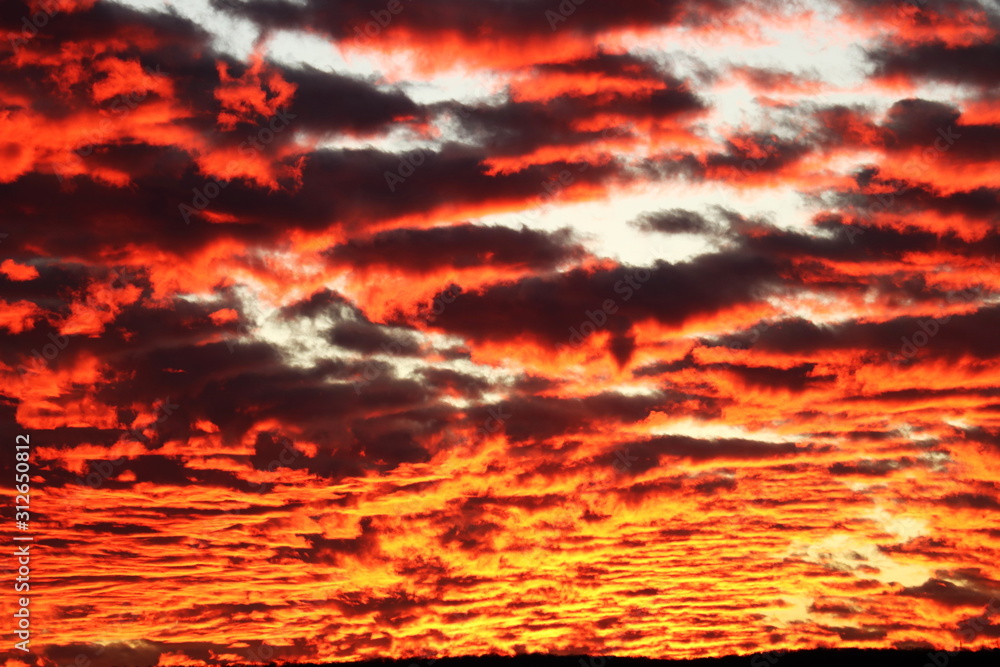 Fototapeta premium Sonnenuntergang/ Abendrot - Wolken/ Sonne