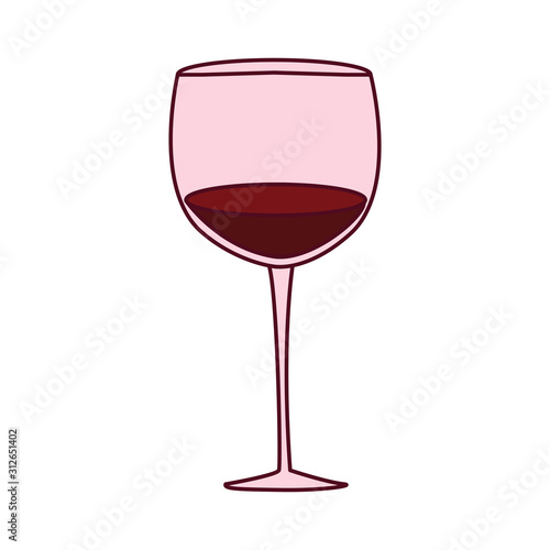 Isolated wine cup vector design