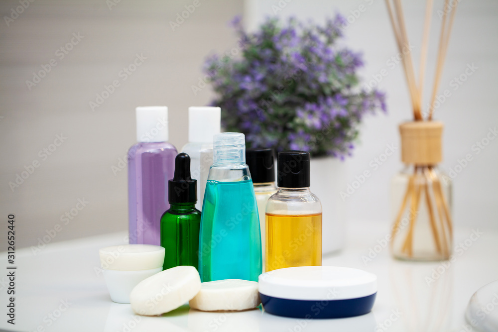 Shower supplies. Composition cosmetic products of spa treatment. Shower supplies. Composition cosmetic products of spa treatment.