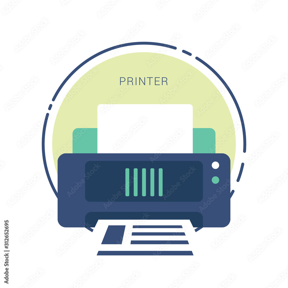 Printer Icon Vector Design Template. Printer Icon Vector Design Template.