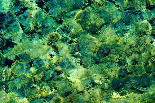 Clear water in the sea background, close up