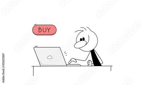 CTA, buy now, online orders and purchases, the person is ready to press the call to action button. Inbound or approving marketing, transformation concept. 