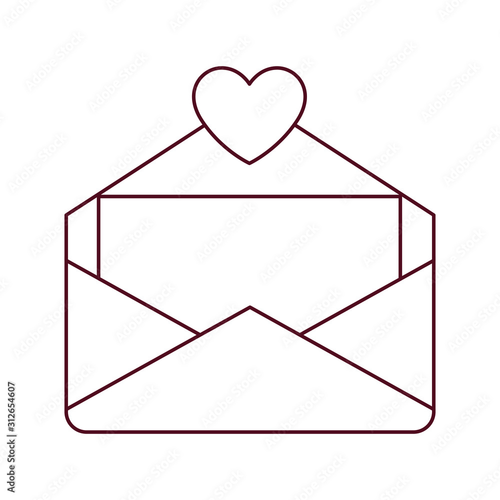 Isolated open love card vector design Isolated open love card vector design