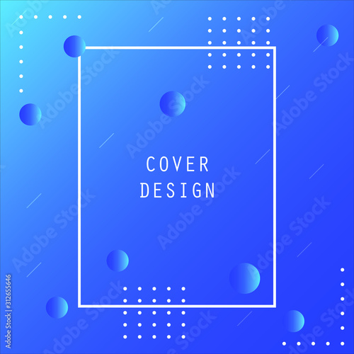 Abstract Minimal Geometric Vector Multicolored Background With Shadow, dots and lines. Dynamic shapes composition. Eps 10 vector