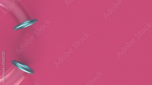 Modern Minimal Sleek Looped Ball Animation on a Plain Floor Background