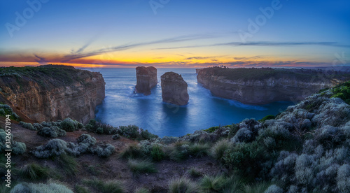 tom and eva lookout at sunset  great ocean road in victoria  australia