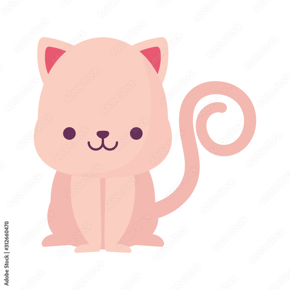 Fototapeta premium kawaii cat cartoon vector design