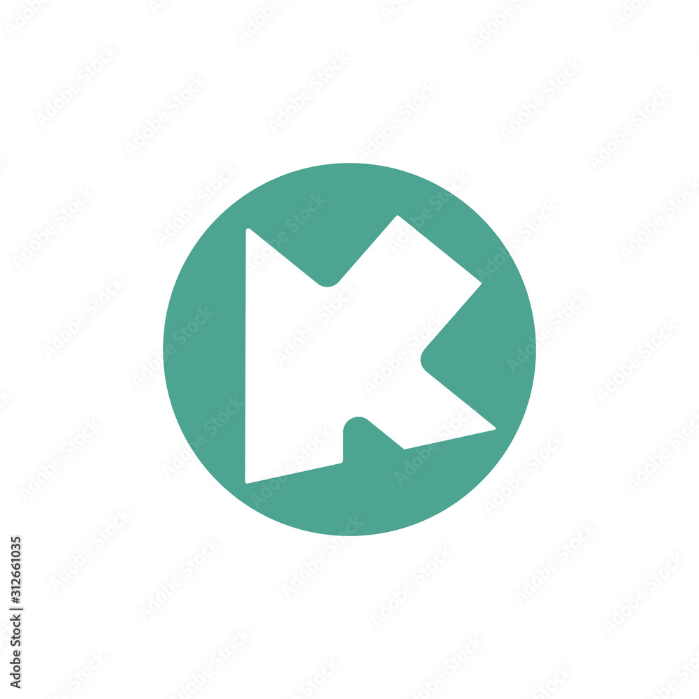 letter ak arrow geometric logo vector letter ak arrow geometric logo vector