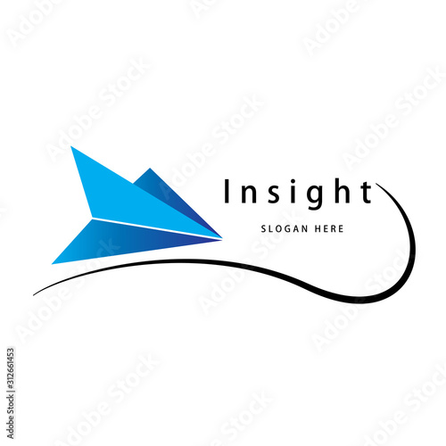 Modern simple logo design of Insight for your innovation, technology, web or education  business 