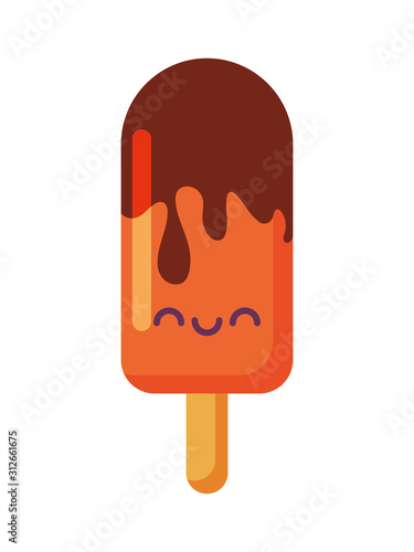 kawaii popsicle cartoon vector design