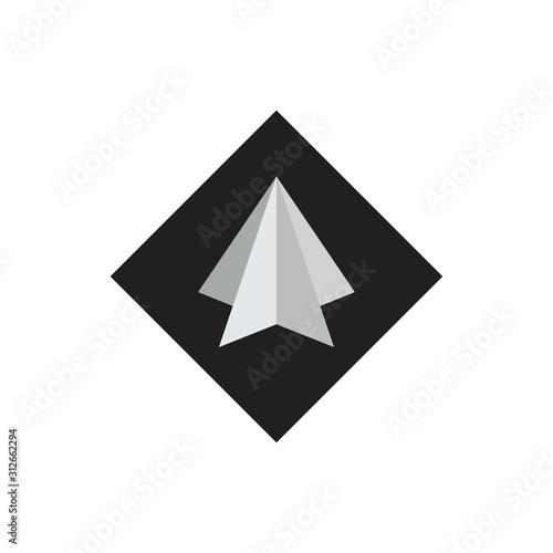 paper plane 3d design symbol logo vector Free Download paper plane 3d design symbol logo vector - GFXLoad