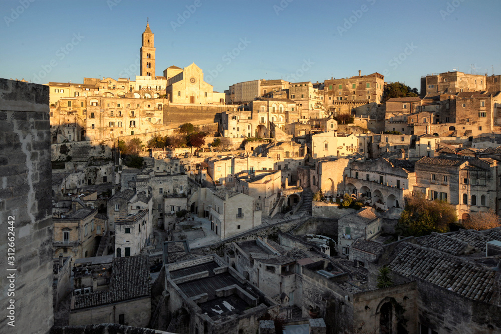 Matera, Basilicata. Veduta della città da Madonna dell' Idris