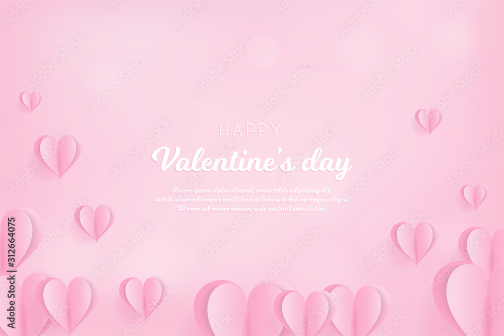 Valentine's Day Background concept design suitable for advertisement, banner, and giftcard