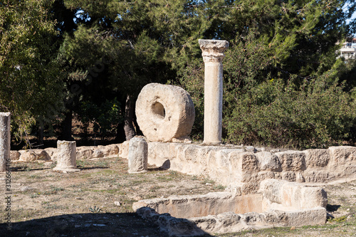 Archaeological excavations in the territory of the Greek Monastery - Shepherds Field in Bayt Sahour, a suburb of Bethlehem. in Palestine photo