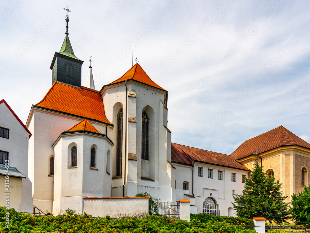 Church of St. John the Baptist and Minorite monastery in Jindrichuv Hradec, Czech Republic