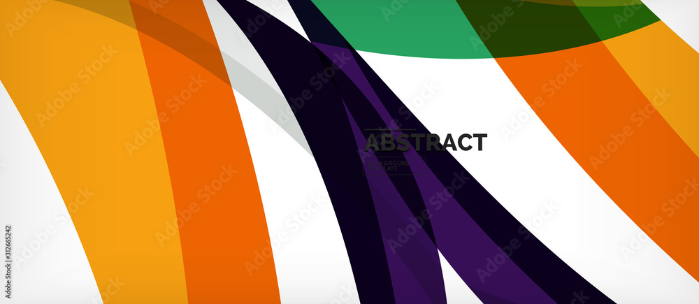 Obraz premium Colorful wave lines abstract background, color line for business or techno presentation