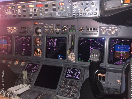 cockpit of airplane