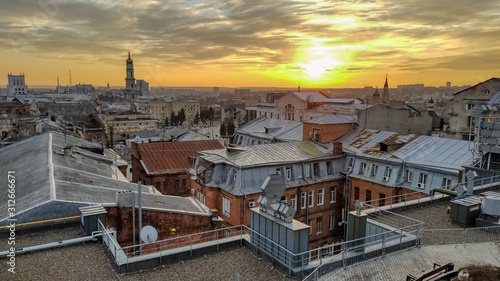 Last sunset of 2019 in Ukraine, Kharkiv