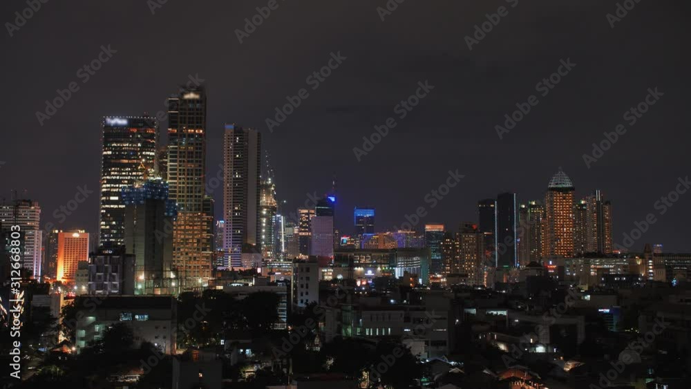 The night panorama of Jakarta. Indonesia. The night panorama of Jakarta. Indonesia.