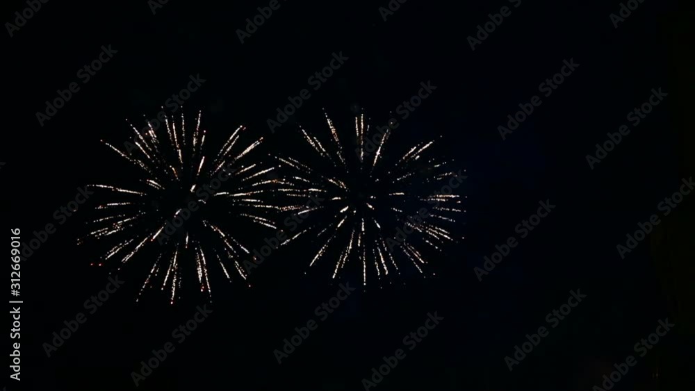Outbreaks of spark festive salute in the night sky Outbreaks of spark festive salute in the night sky