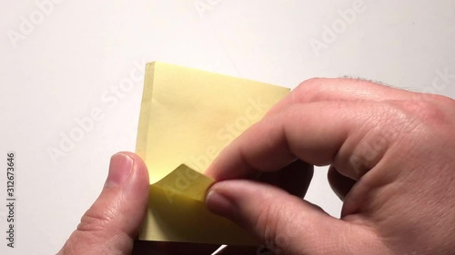 Taking yellow post-it