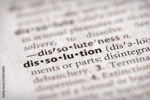 Fotografie Dictionary Series - Dissolution