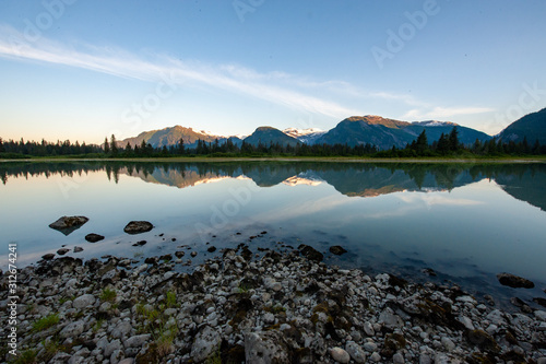 Shakes Slough at lower Stikine river in Alaska, USA