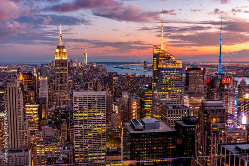 Canvas Print city at night
