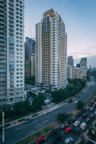 Cityscape view in Bonafacio Global City, Manila, The Philippines