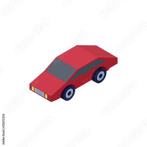 sedan car on white background