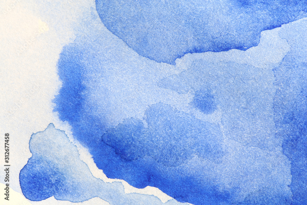 Abstract blue watercolor on white background. Abstract blue watercolor on white background.