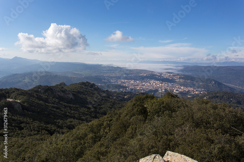 View of Nuoro from the mountain