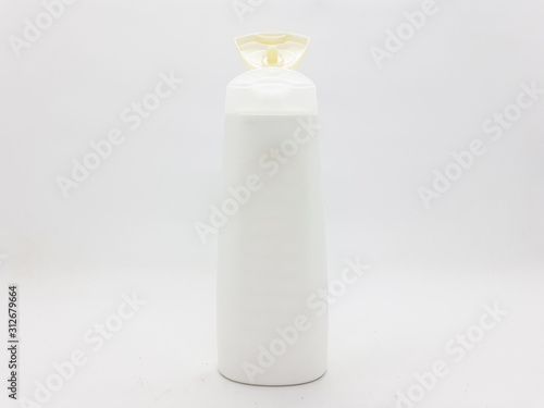 Blank Colorful Photo Realistic Plastic Beauty Cosmetic Health Skin Care Packaging Container for Package Design Mock Up in White Isolated Background